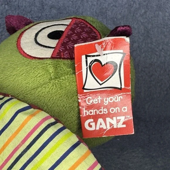 Ganz Owlet Owl Green Yellow Plush 9" Bird Stuffed Animal Toy HX11227 - Picture 7 of 8